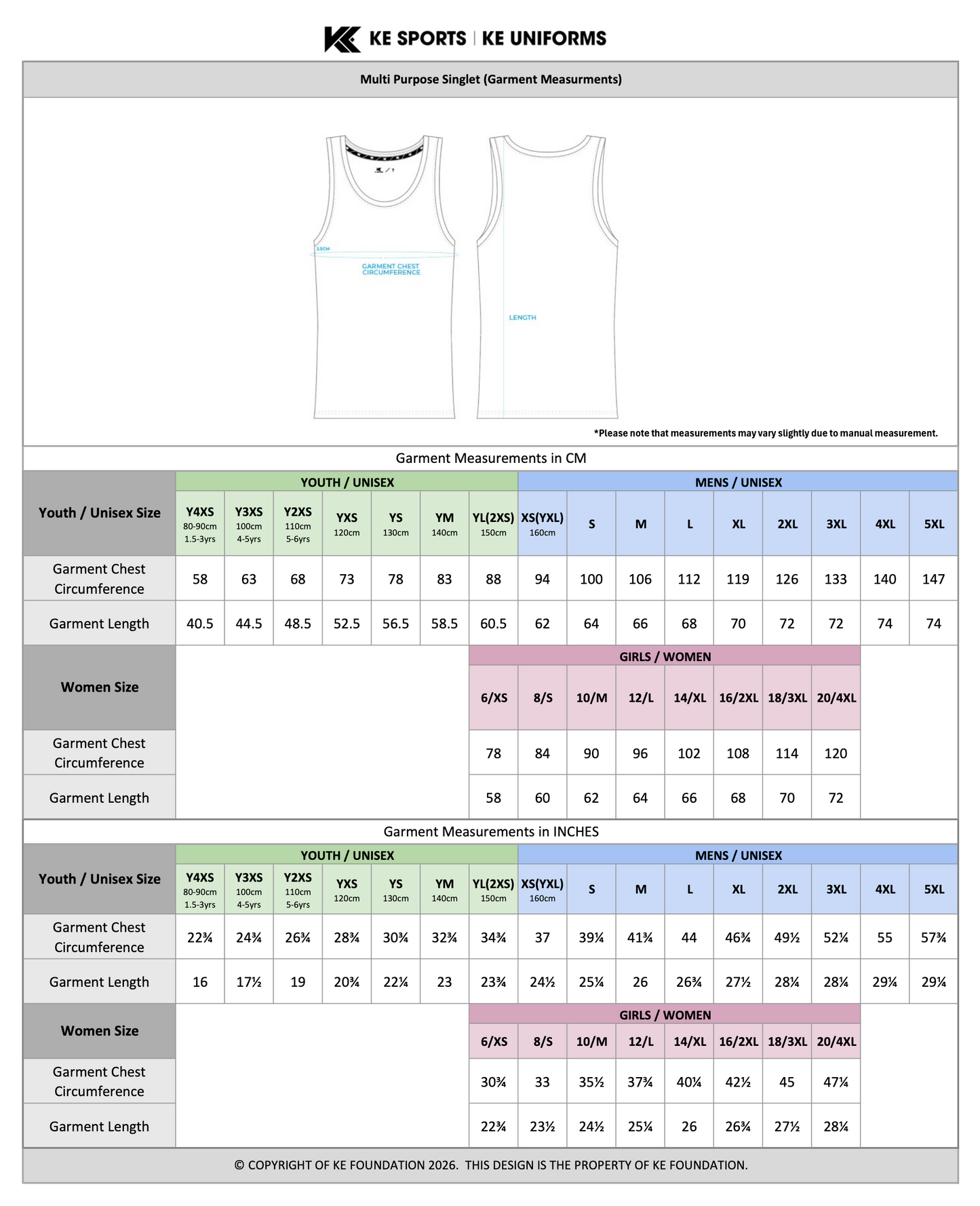 Training Singlet