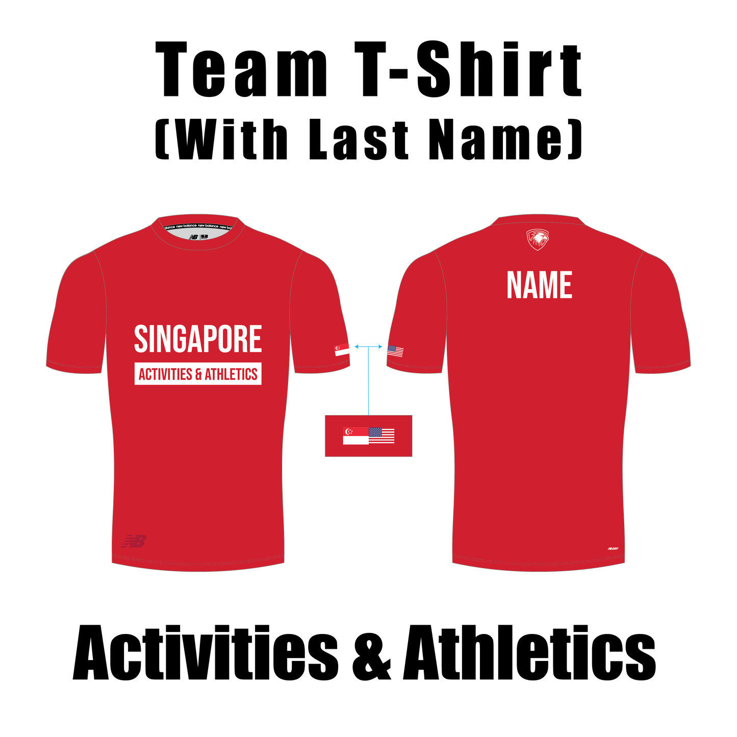 Team Sports T-Shirt with Last Name (Activities & Athletics)