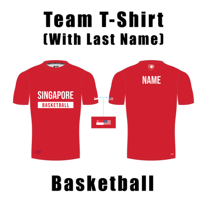 Team Sports T-Shirt with Last Name (Basketball)