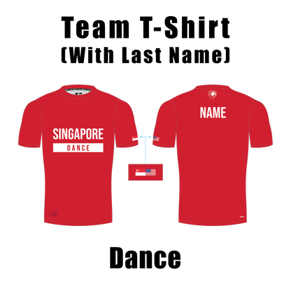 Team Sports T-Shirt with Last Name (Dance)