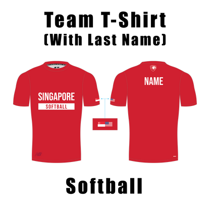 Team Sports T-Shirt with Last Name (Softball)