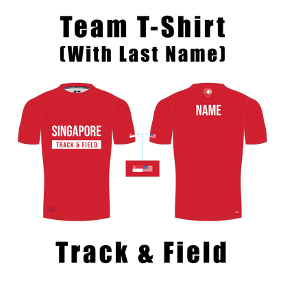 Team Sports T-Shirt with Last Name (Track & Field)